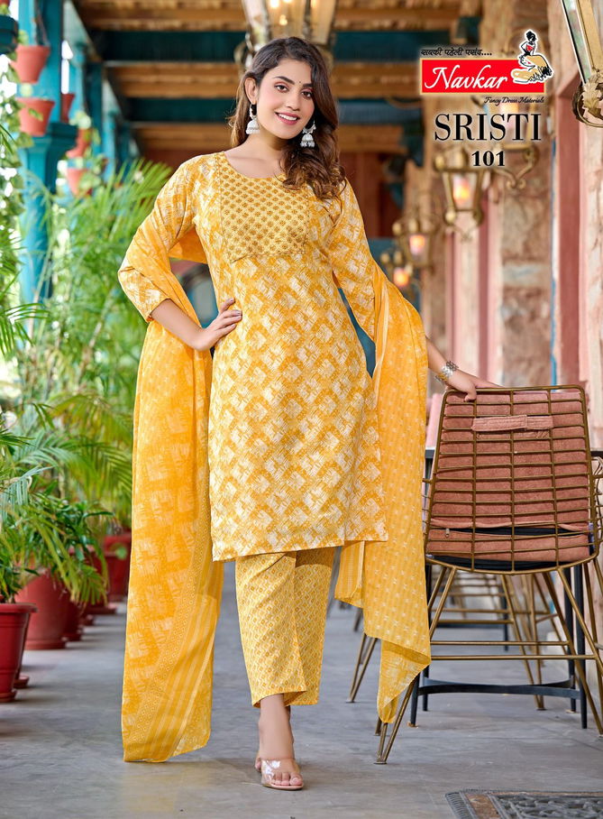 Shristi By Navkar Readymade Cotton Salwar Suits Catalog
